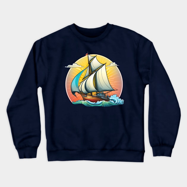 Sailboat Crewneck Sweatshirt by Thumthumlam